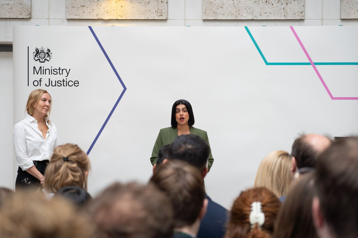 Antonia Romeo (@antoniaromeouk) on Twitter photo Great to see a jam-packed <a href="/MoJGovUK/">Ministry of Justice</a> atrium to hear our new Lord Chancellor & Secretary of State <a href="/ShabanaMahmood/">Shabana Mahmood MP</a> . A major focus on how the whole justice system can deliver for the country - & on collaboration, tech, & a one team approach. Great to see a jam-packed <a href="/MoJGovUK/">Ministry of Justice</a> atrium to hear our new Lord Chancellor & Secretary of State <a href="/ShabanaMahmood/">Shabana Mahmood MP</a> . A major focus on how the whole justice system can deliver for the country - & on collaboration, tech, & a one team approach.
