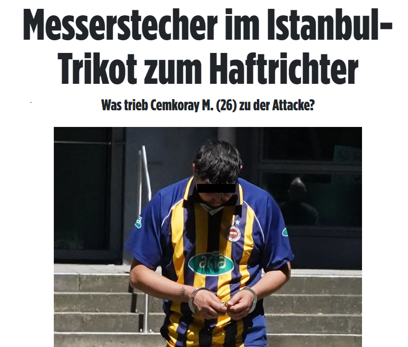Der Deutsche Cemkoray M. im Istanbul-Trikot. 

Die Kriminalstatistik entwertet sich selber. 

Unter meinen ersten Anweisungen im Kratifat wird es sein, den Migrationshintergrund in der Kriminalstatistik auszuweisen.