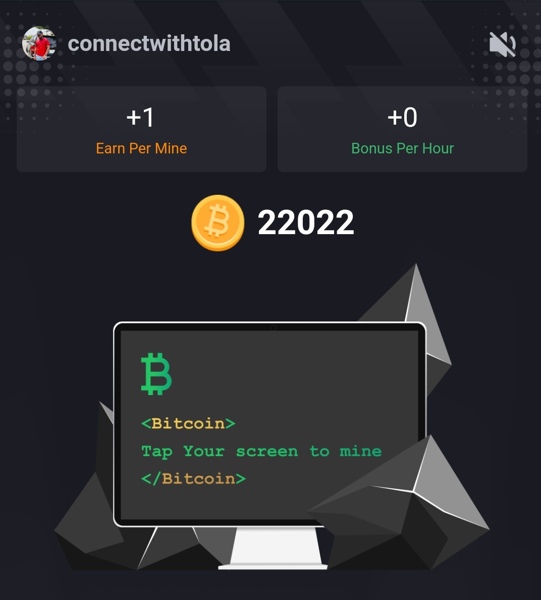 Just launched 🚀 Satoshi miner 🔨 is a P2E game that will run on #Bitcoin  Tap on the monitor screen to start earning here: https://t.co/pEzctvvye4  before exchange listing 💸