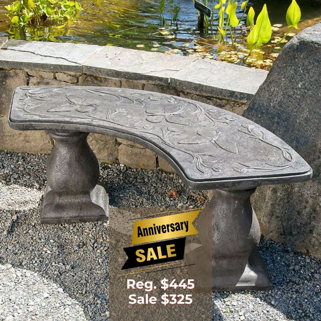Our 48th Anniversary Sale is here! Explore incredible deals on garden benches and birdbaths for your outdoor garden oasis. Visit the gallery to discover exclusive anniversary offers happening now. We're open 7 days a week - can't wait to see you! #garden #birdbath #gardenbench