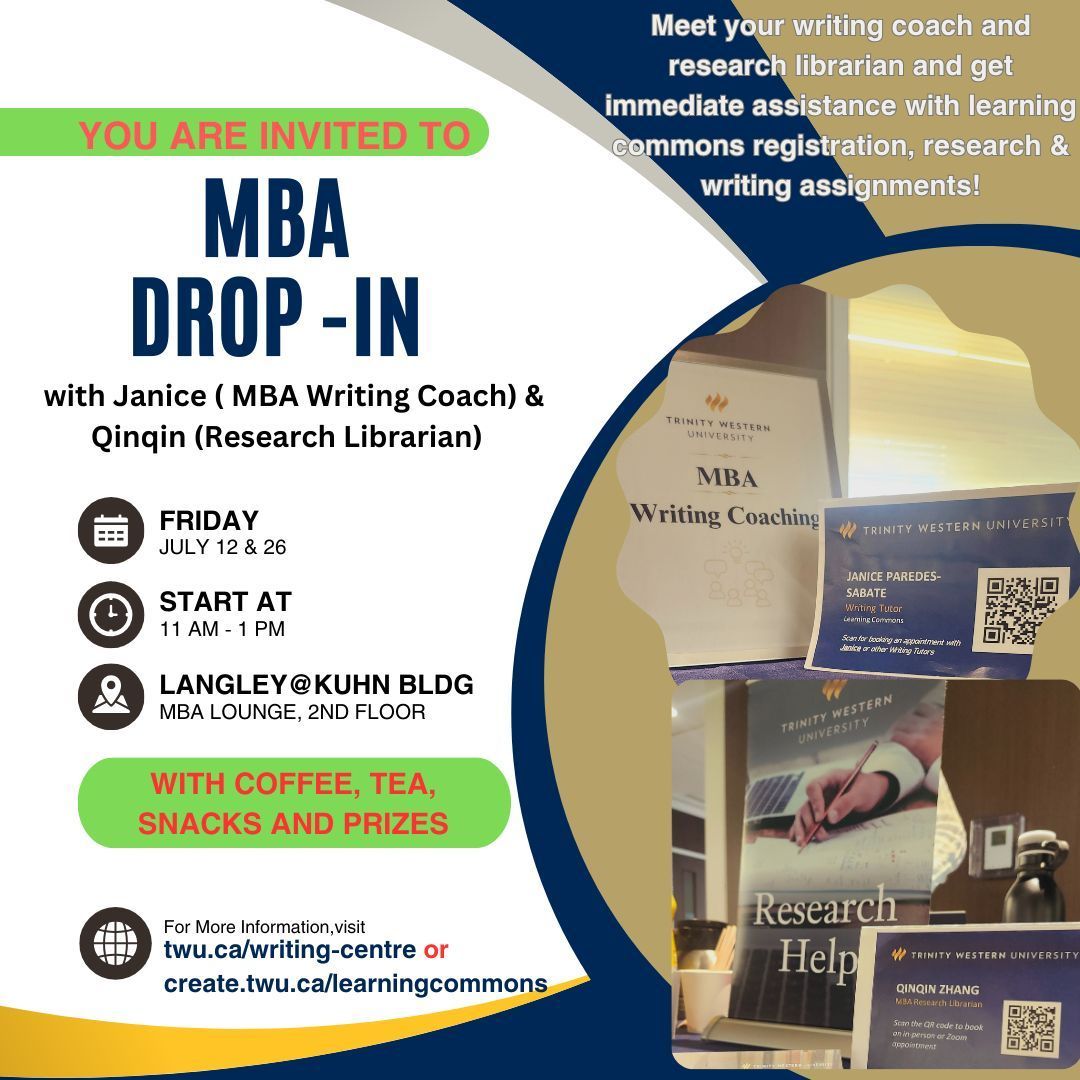 TWU_Library's tweet photo. MBA- July Drop In Dates- July 12 &amp;26 https://t.co/fumJH4ifwk