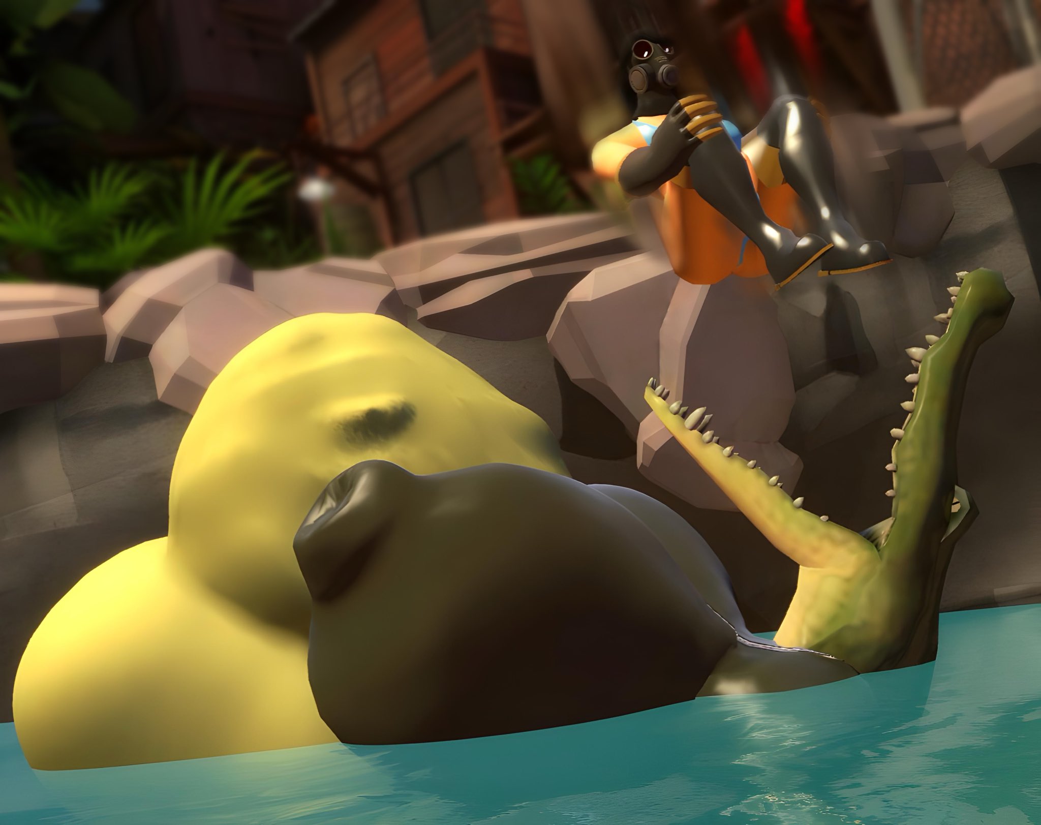 Dees Diner в X: „Look Before You Leap! 🐊 Vore Fempyro Belly BBW  Pyroette t.co2yQA7Z6K0I“  X