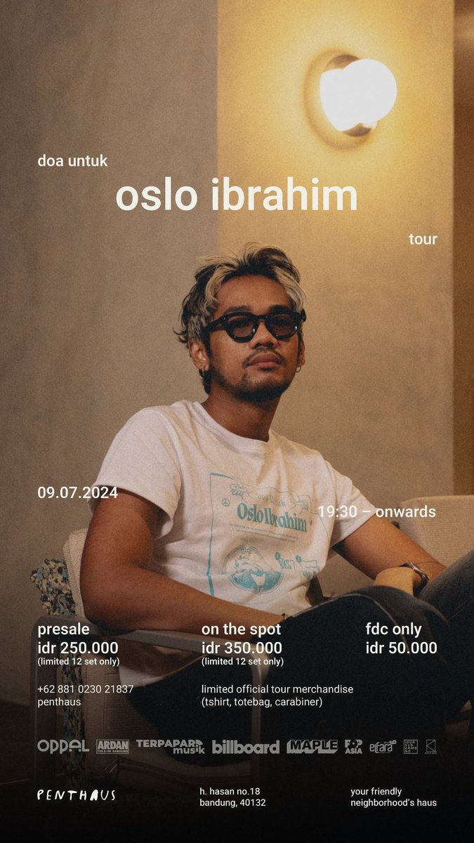 sampai bertemu besok bandung, tiket masih tersedia karena aku pengen ngobrol 🙏🏼