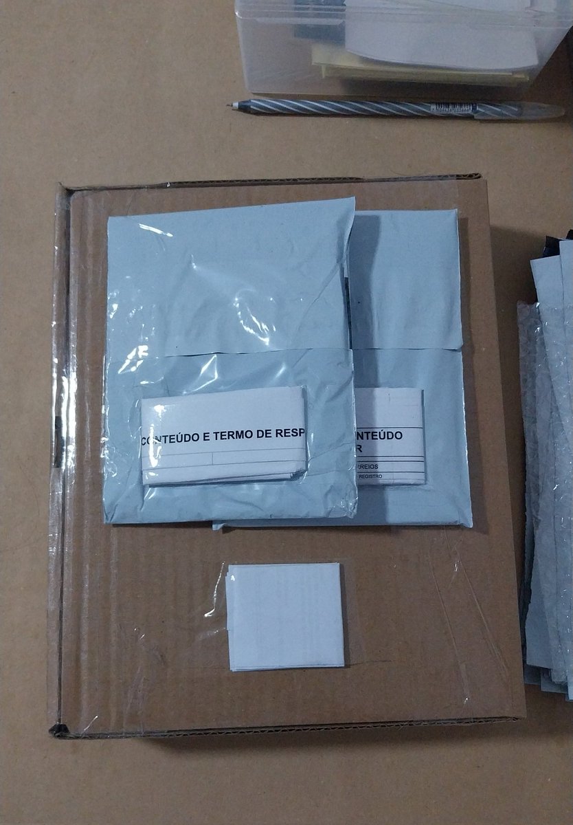 sparklingtenjo's tweet photo. envios de hoje | embalados aguardando etiqueta 

@woundsyuto https://t.co/99CLb76Kzf