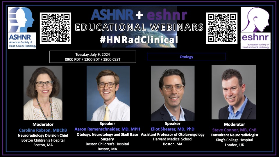 Be sure to register for the next fantastic ASHNR + ESHNR  #HNRadClinical Otology webinar tomorrow!!

Register at: 
pathlms.com/asnr/courses/7…