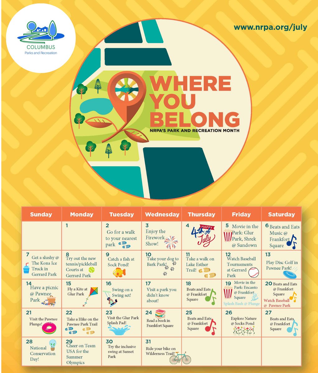 July is "National Parks and Recreation Month," and the City of Columbus is celebrating in grand fashion.

Learn more!
⬇⬇⬇⬇
columbusne.us/CivicAlerts.as…

#PowerandProgress #ColumbusNE #ColumbusNebraska #CityGovernment #ParksandRec #WhereYouBelong #Nebraska #TheGoodLife