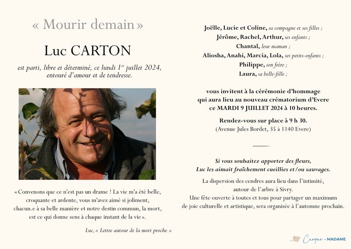 "Parce qu'il nous a appelé·es sans relâche à l'attention et à la résonance avec la complexité du monde (...), prenons soin du vivant et de nos interdépendances, prenons soin de nos fragilités et de nos dignités."
Quelques mots en hommage à Luc Carton : urlr.me/HcS1d