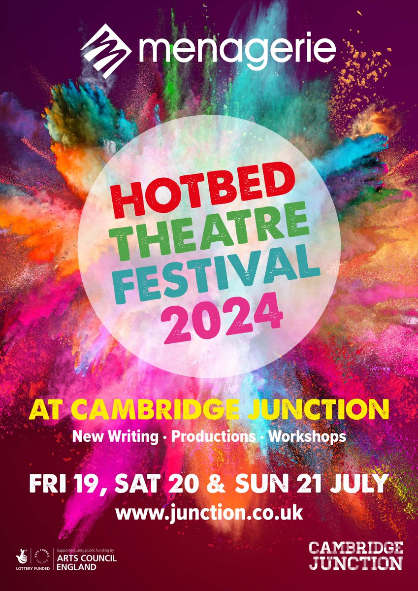 Menagerie_'s tweet photo. Hotbed Theatre Festival is BACK at Cambridge Junction with up to 32 hours of new work to see (July 19, 20, 21)!

Book your tickets now for a weekend of new writing, workshops, and world premieres: https://t.co/ol2kr2m7fG https://t.co/Xchbd7UqYo