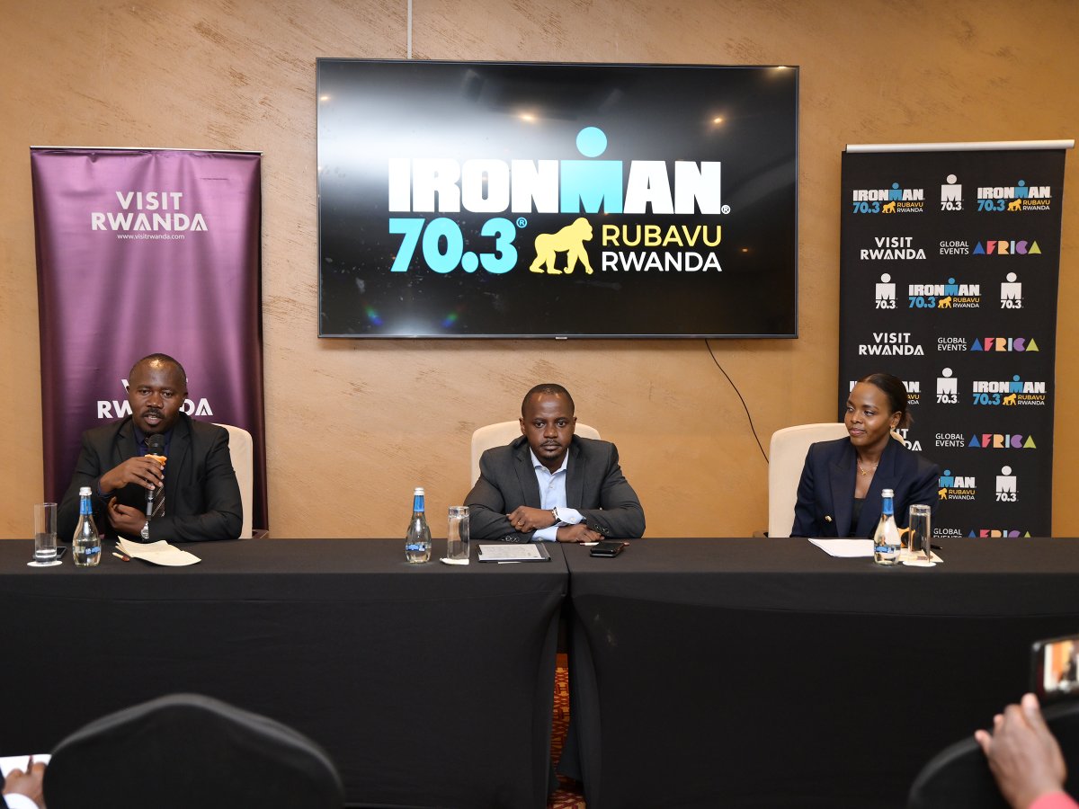 Rwanda_Sports's tweet photo. Today, in a press briefing, The Ministry of Sports, Global Events Africa and Rubavu District announced the 3rd edition of IRONMAN 70.3 Rwanda Triathlon to take place in Rubavu on August 4th, 2024.
#TwagigyeRubavu
#PlayInRwanda https://t.co/1y0PmDI16Z