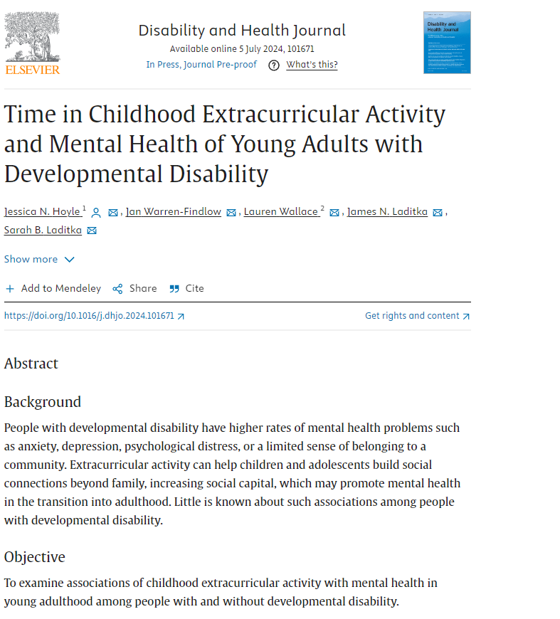 umpsid's tweet photo. In new research, @JessicaNHoyle (@LurieInstitute) uses @umpsid Core, CDS, and TAS to examine the relationship between time spent in group activity in childhood and flourishing during young adulthood for those with developmental disability.
https://t.co/DDHMGovdwq
@umisr @UM_SRC https://t.co/W5GqtdFczV