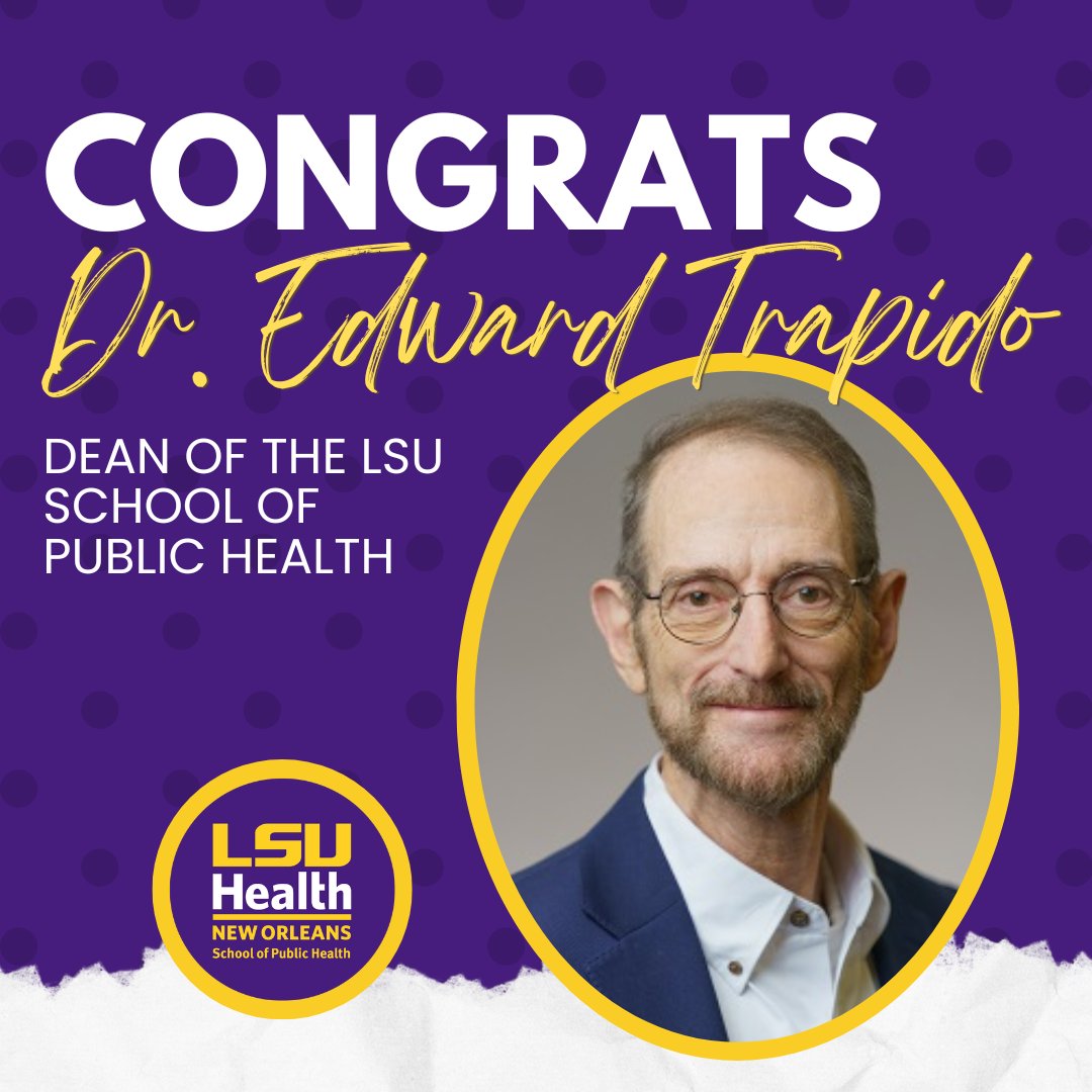 LSU Public Health (@lsupublichealth) on Twitter photo After spending some time at the "interim" status, the LSU School of Public Health is happy to announce that Dr. Trapido is "interim" no more - he's OFFICIALLY the Dean of the school! Congratulations, Dr. Trapido, on our your appointment! After spending some time at the "interim" status, the LSU School of Public Health is happy to announce that Dr. Trapido is "interim" no more - he's OFFICIALLY the Dean of the school! Congratulations, Dr. Trapido, on our your appointment!
