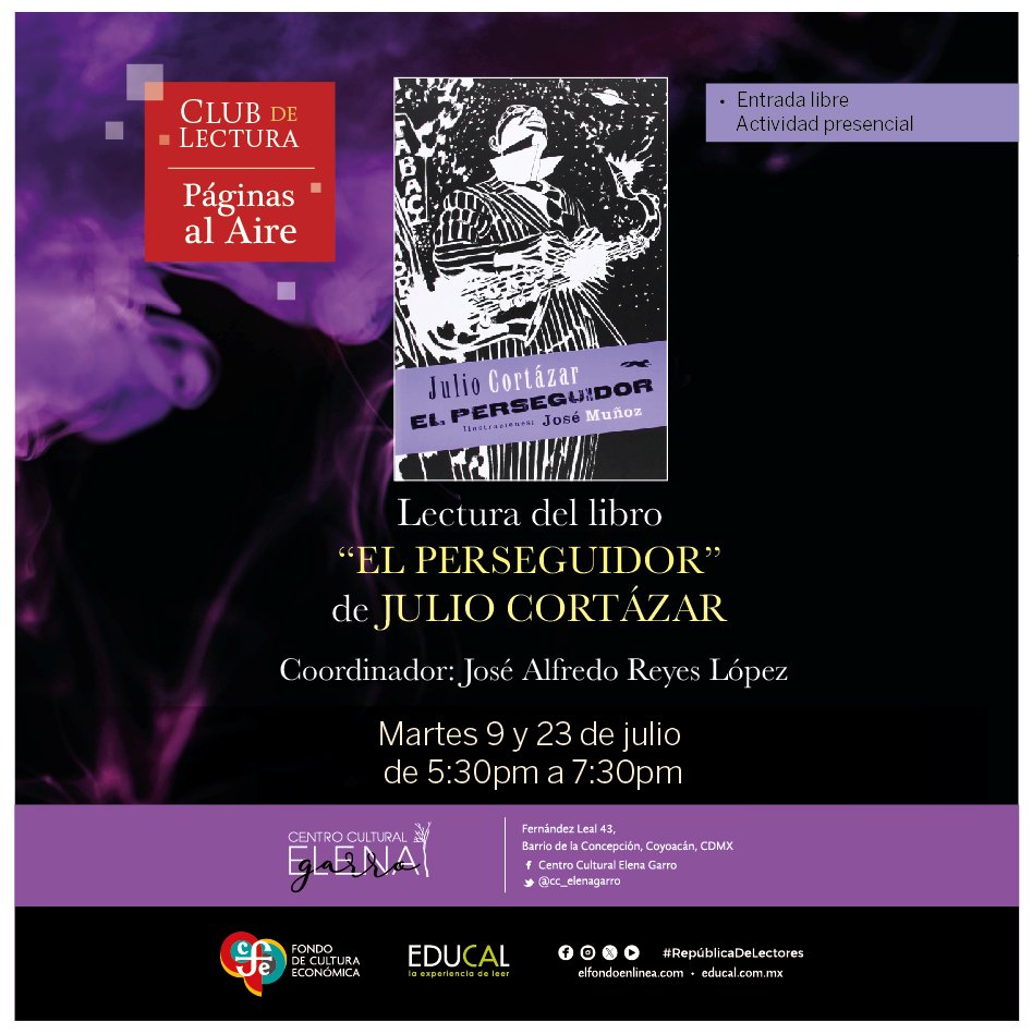 cc_elenagarro's tweet image. #ActividadesCCEG
¡Los esperamos con los libros abiertos!
#EntradaLibre
#ClubDeLectura #PresentaciónDeLibro
#RepúblicaDeLectores
@libreriaseducal