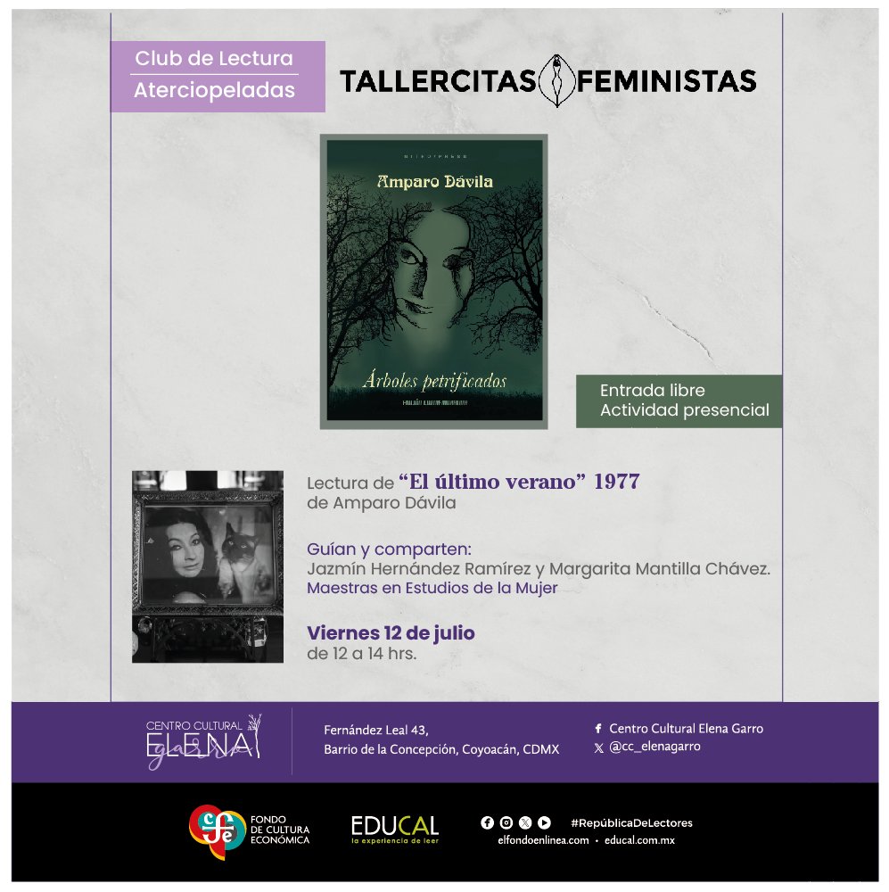 cc_elenagarro's tweet image. #ActividadesCCEG
¡Los esperamos con los libros abiertos!
#EntradaLibre
#ClubDeLectura #PresentaciónDeLibro
#RepúblicaDeLectores
@libreriaseducal