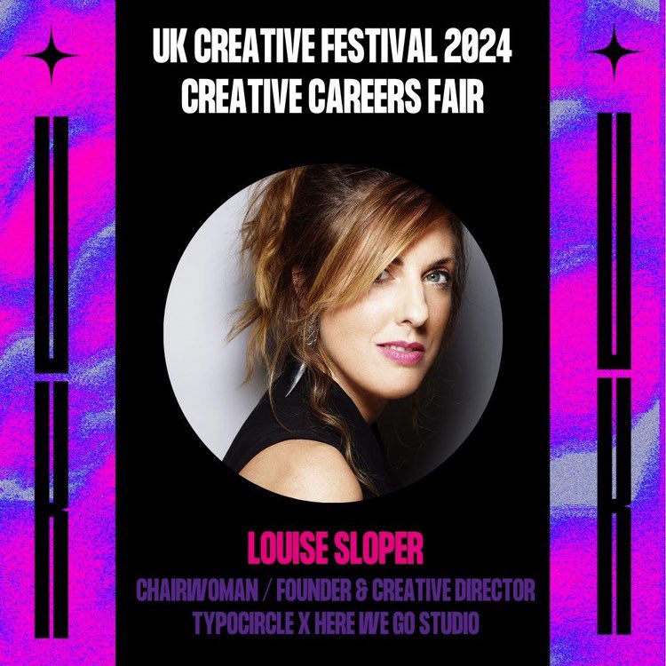 Typographic Circle (@typocircle) on Twitter photo Don't miss out our chairwoman <a href="/louisesloper/">Louise Sloper</a> talking Typography Superpowers on this Thursday at <a href="/ukcreativefest/">UK Creative Festival</a> and Creative Circle Awards. 2.30. 11th July.
Tickets via link below. Free to all creative students and grads!
universe.com/events/uk-crea… Don't miss out our chairwoman <a href="/louisesloper/">Louise Sloper</a> talking Typography Superpowers on this Thursday at <a href="/ukcreativefest/">UK Creative Festival</a> and Creative Circle Awards. 2.30. 11th July.
Tickets via link below. Free to all creative students and grads!
universe.com/events/uk-crea…