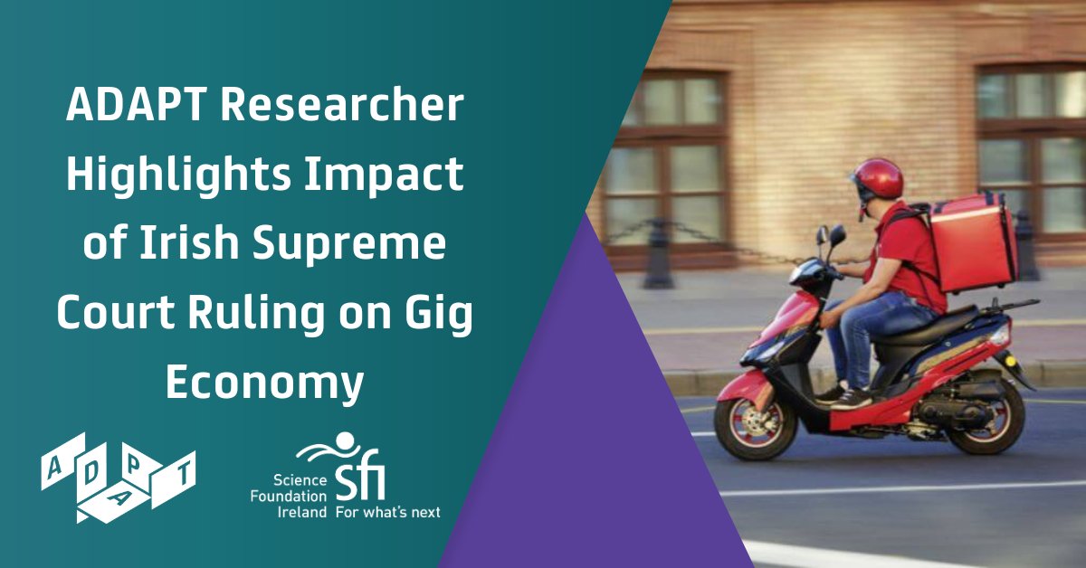 .<a href="/MartaMarkey/">Marta Lasek-Markey</a>, ADAPT <a href="/tcddublin/">Trinity College Dublin</a>, has published an insightful article in Sage Journals that examines a pivotal Irish Supreme Court decision regarding the employment status of delivery drivers and its broader implications for the #gig #economy across #Europe. Learn more: