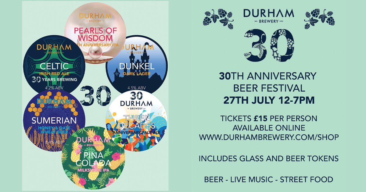 Do you like Pina Colada? Or getting caught in the rain? Even if you like neither, we've got a huge range of cask, keg and bottle-condioned available now! 30 Years of Brewing!
mailchi.mp/durhambrewery/…