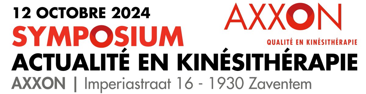 Rappel | La 12e édition du symposium "Actualité en Kinésithérapie" organisé par AXXON aura lieu le samedi 12 octobre à Zaventem. 
🚨 Inscrivez-vous sans plus attendre et bénéficiez d'un tarif préférentiel! 🤩 
👉 buff.ly/4eDEtrx
