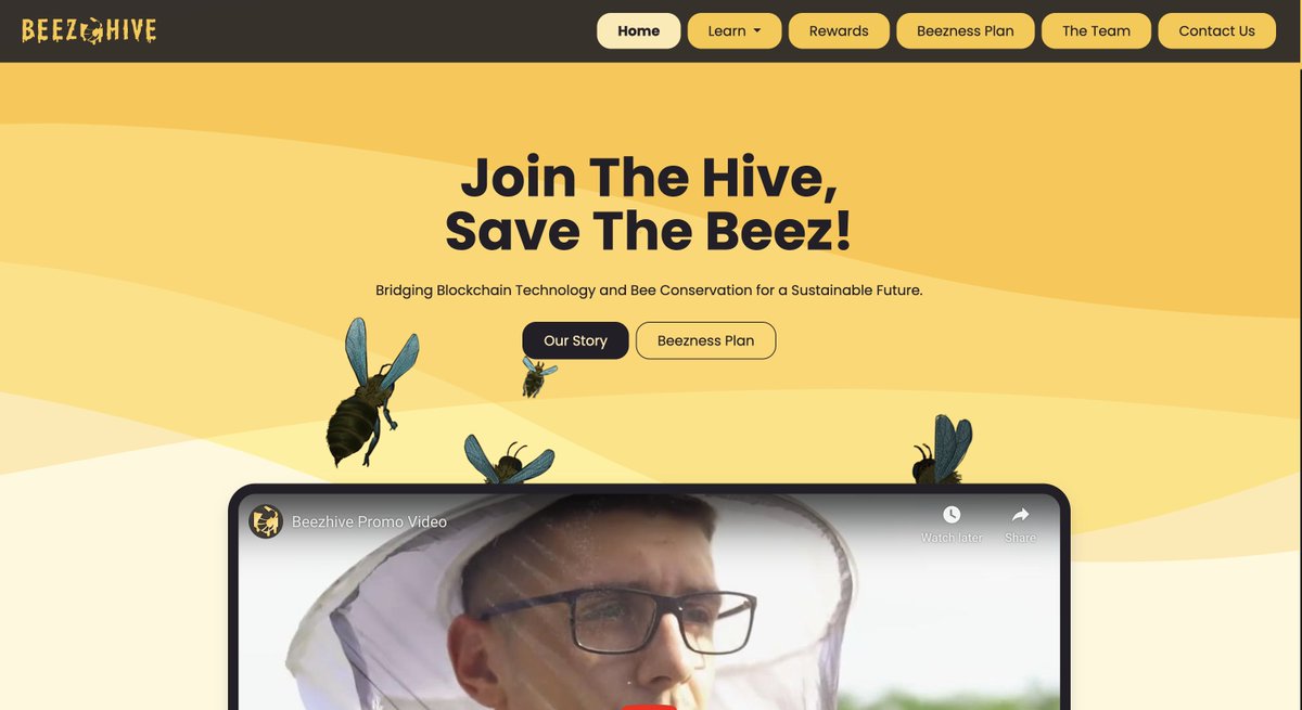BeezHiveNFT's tweet image. 🐝Website Update Is Live 🐝 beezhive.io 
👉Updated info🚀 
👉Staking info &amp;amp; rewards platform 🍯
👉YouTube channel 🤯
👉New images of the apiary 🎞️
We are just getting started! Spread the word &amp;amp; create a buzz.
#BuzzBuzz #SaveTheBees