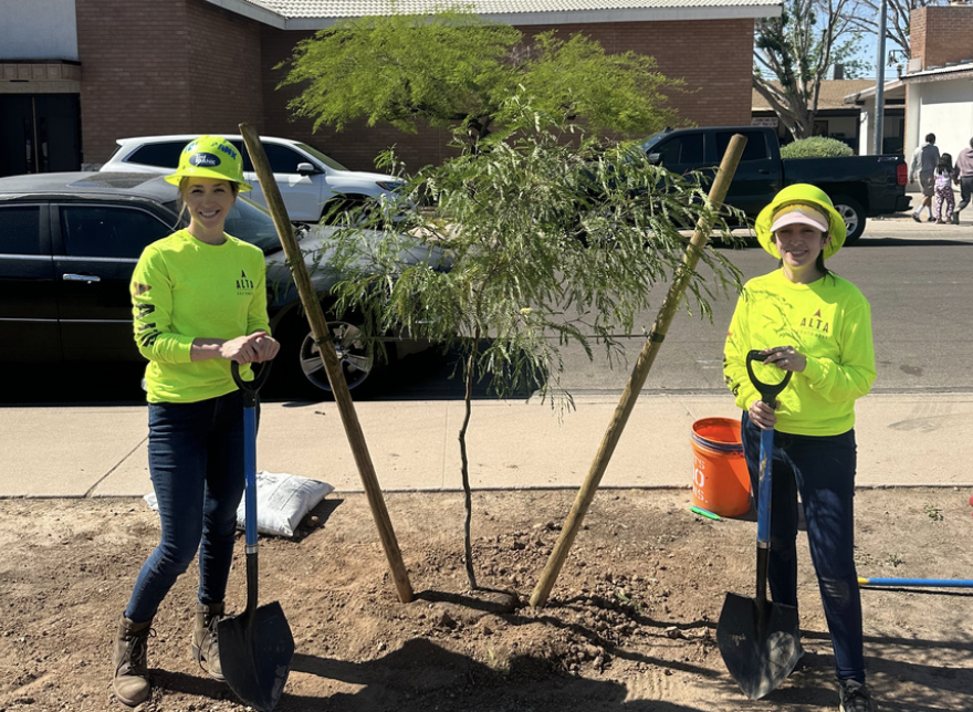 ChispaAZ's tweet image. In 2023, we teamed up with @MitziEpstein, @TreesMatterAZ, Tiger Mountain and @TCBTrees4Tucson on #TreesForKids legislation, focusing on shade equity and environmental justice. 🌳n April, Concordia Charter School students planted 15 native &amp;amp; edible trees in Mesa, AZ! 🌱🍊🍎