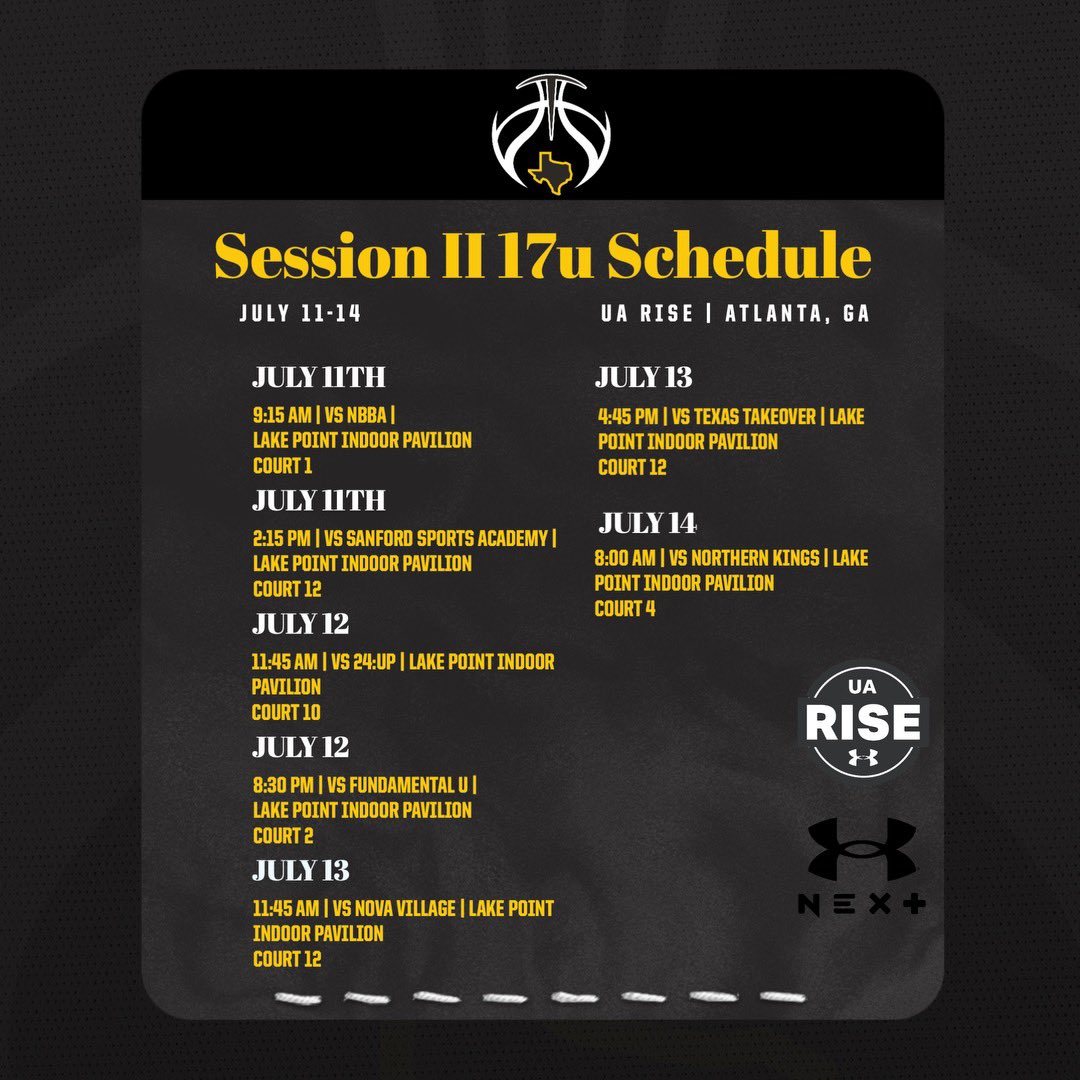 Here is my schedule for Atlanta live period !!