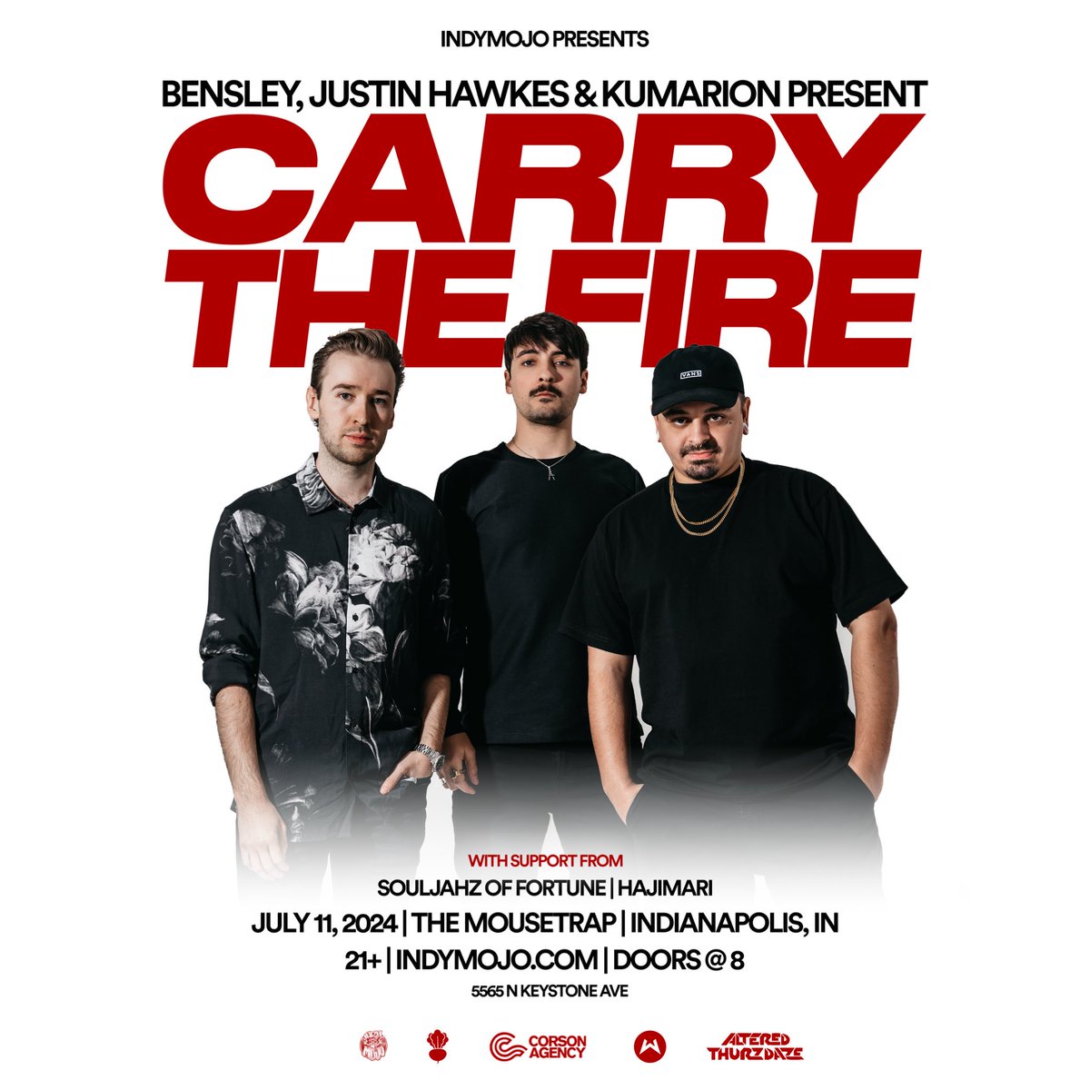 This week’s #AlteredThurzdaze at <a href="/TheMousetrap/">The Mousetrap</a> is the biggest DNB lineup Indy has seen in years! 
<a href="/bensley_music/">Bensley</a> 
@ItsJustinHawkes 
<a href="/kumarionmusic/">Kumarion</a> 
Plus local support from Souljahz of Fortune &amp; Hajimari 

Pull up and get some!