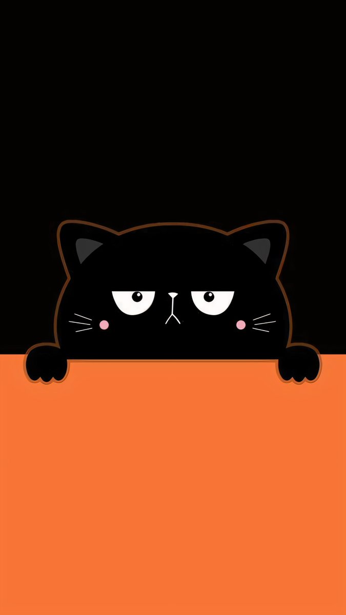 amaancg's tweet image. That's a cute but Evil Black Cat !! 🧡🖤