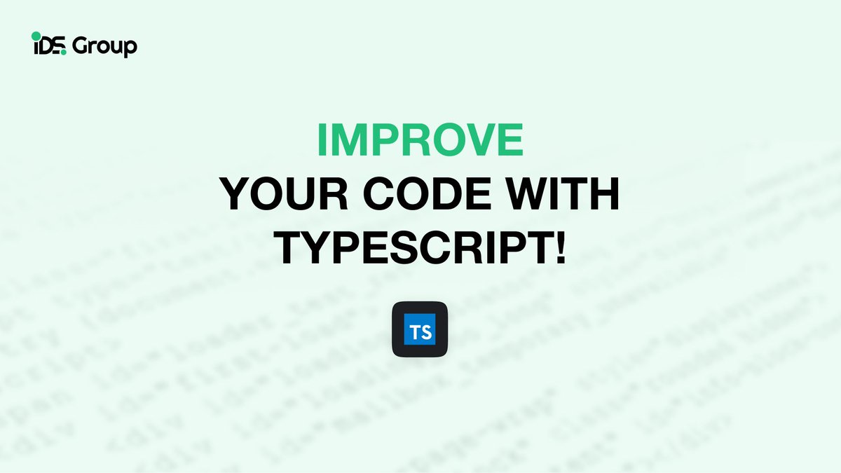 ITDevStaff's tweet image. Using TypeScript for web development? What challenges are you facing? 💬 
At IDS Group, we ensure top-quality code with the latest tech.

#IDSGroup #TypeScript #WebDevelopment