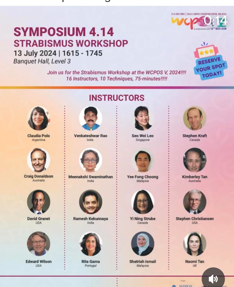 tweetsavleen's tweet image. Dont miss the opportunity 
Participate in the #WCPOSV2024 Strabismus Workshop!
Book Your Seat Today- Send an email to admin@wspos.org with Subject Line: WCPOS V, 2024 - Strabismus Workshop Participation - Block My Spot! First-Come-First-Served Basis at a nominal fee of 50 MYR
