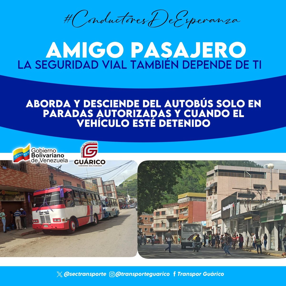 Cuidémonos unos a otros 🚏

Respeta las paradas autorizadas y espera a que el autobús se detenga antes de abordar o descender. 🧍‍♂️🧍‍♀️

Tu seguridad es nuestra prioridad. 🚌

#ConductoresDeEsperanza
#TransporteGuárico