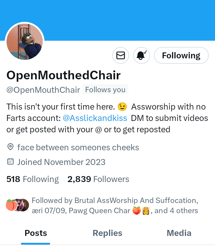 FinDomsWallet2's tweet photo. Im doing promos on @OpenMouthChair

#findom #finsub #finbrat #finwallet #fincuck #finkink #nsfwtwt #horny #beta #simp #cuck #sissy #relapse #moneydom #submissive #assworship #foot #worship #footfetish #paypig #paypiggies #fartfetish #gassygirl #eproctophillia #facefarting #kinky https://t.co/1giJDKvuET