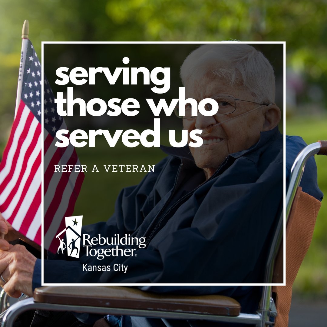 RebuildingKC's tweet image. We celebrate those who have helped to keep us free. If you are a veteran in need of accessibility modifications or critical home repairs, contact us today. We primarily serve those in Clay, Platte, and Jackson Counties in Missouri.