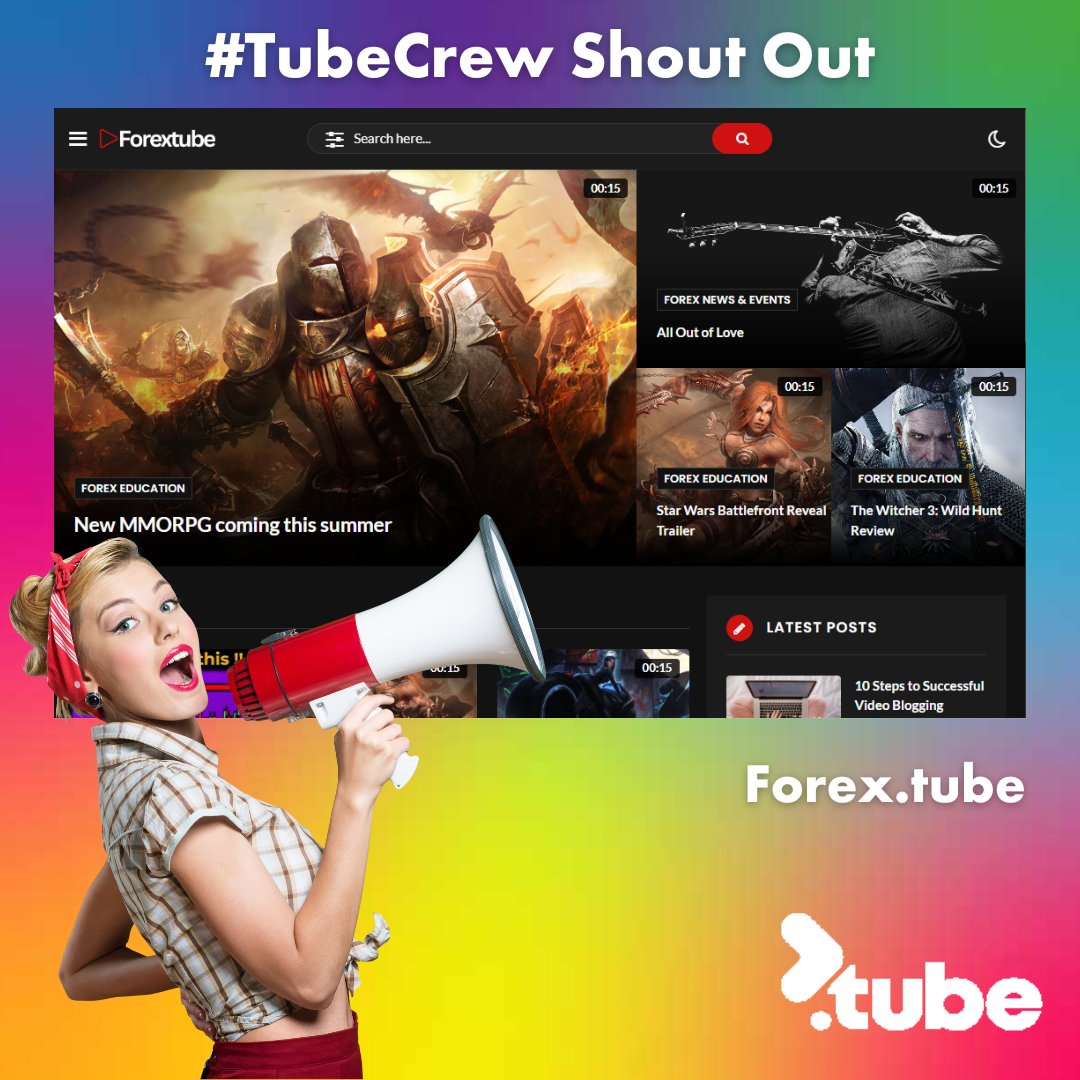 This week’s #TubeCrew shoutout goes to…

Forex.tube

Your premier online destination for forex education, up-to-date news, expos, reliable broker insights and exclusive bonuses.