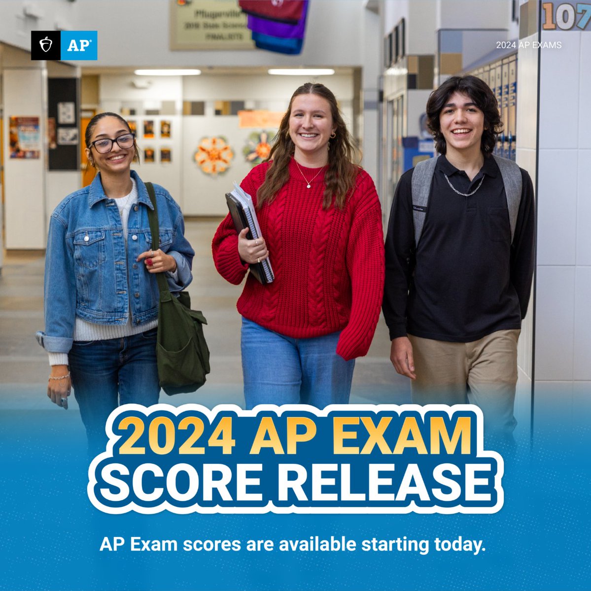 CollegeBoard's tweet image. 2024 #APExam scores are available starting today. Login to your College Board account to view your scores.
 
View your scores: apstudents.collegeboard.org/view-scores