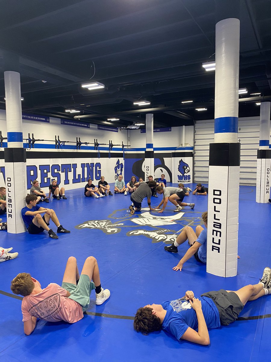What an awesome first day of camp today and amazing turnout! Big shoutout to <a href="/Drury_Wrestling/">Drury Wrestling</a> and <a href="/PeterKuster02/">Peter Kuster</a>  for showing some great technique for our kids today! We will have a different clinician every day this week so even if you missed today don’t be afraid to stop in!