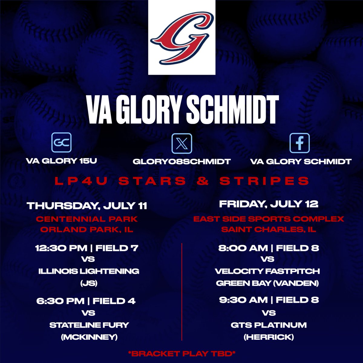 Looking forward to a great weekend at LP4U Stars &amp; Stripes! Come see our talented c/o 2026 &amp; 2027 athletes! #GoGlory