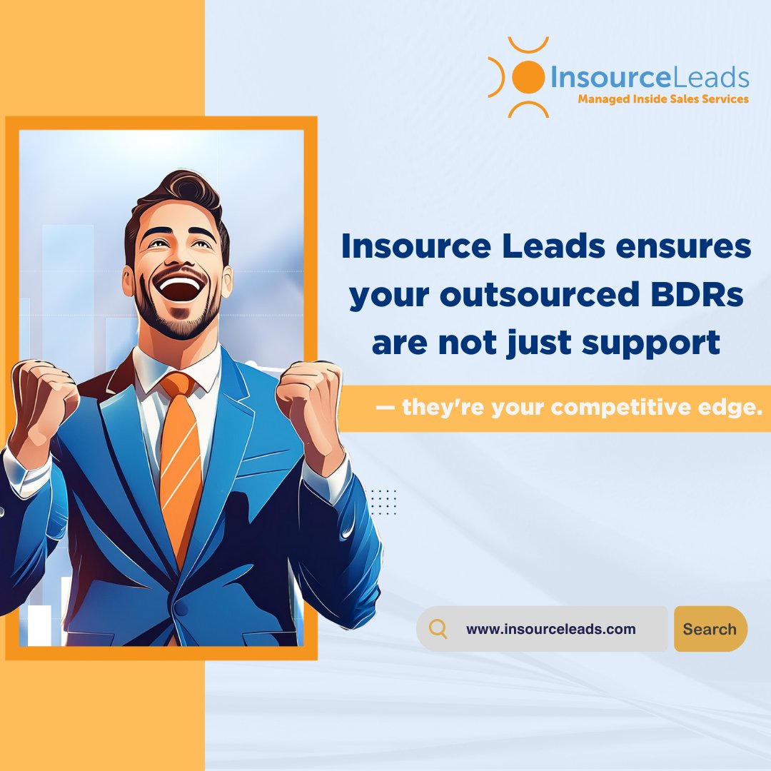 InsourceLeads's tweet image. Insource Leads ensures your outsourced BDRs are not just support—they&apos;re your competitive edge. 

#CompetitiveEdge #SalesSupport #B2BLeadGeneration #SalesStrategy #AppointmentSetting #OutsourcedSales #SalesGrowth #InsourceLeads