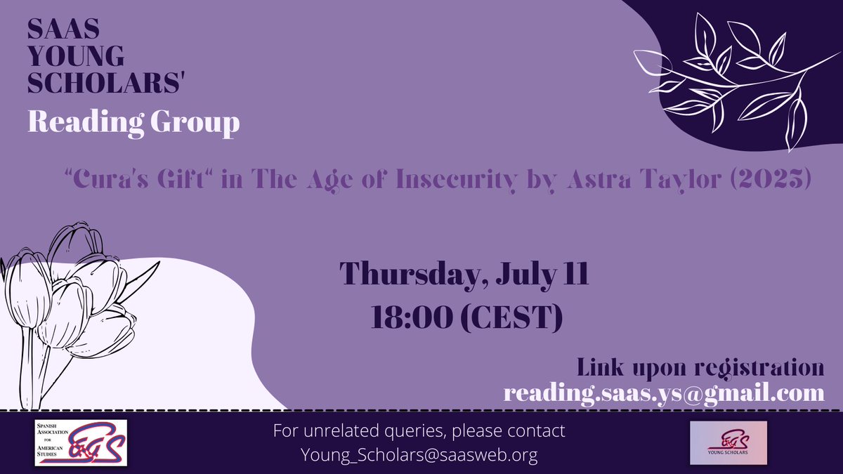 Join us for this month's reading group! We have a little twist for our last meeting of the academic year with a chapter that you can listen to as a lecture given by Astra Taylor at the 2023 CBC Massey Lectures ~ We'll be discussing Lecture 1 "Cura's Gift" cbc.ca/radiointeracti…