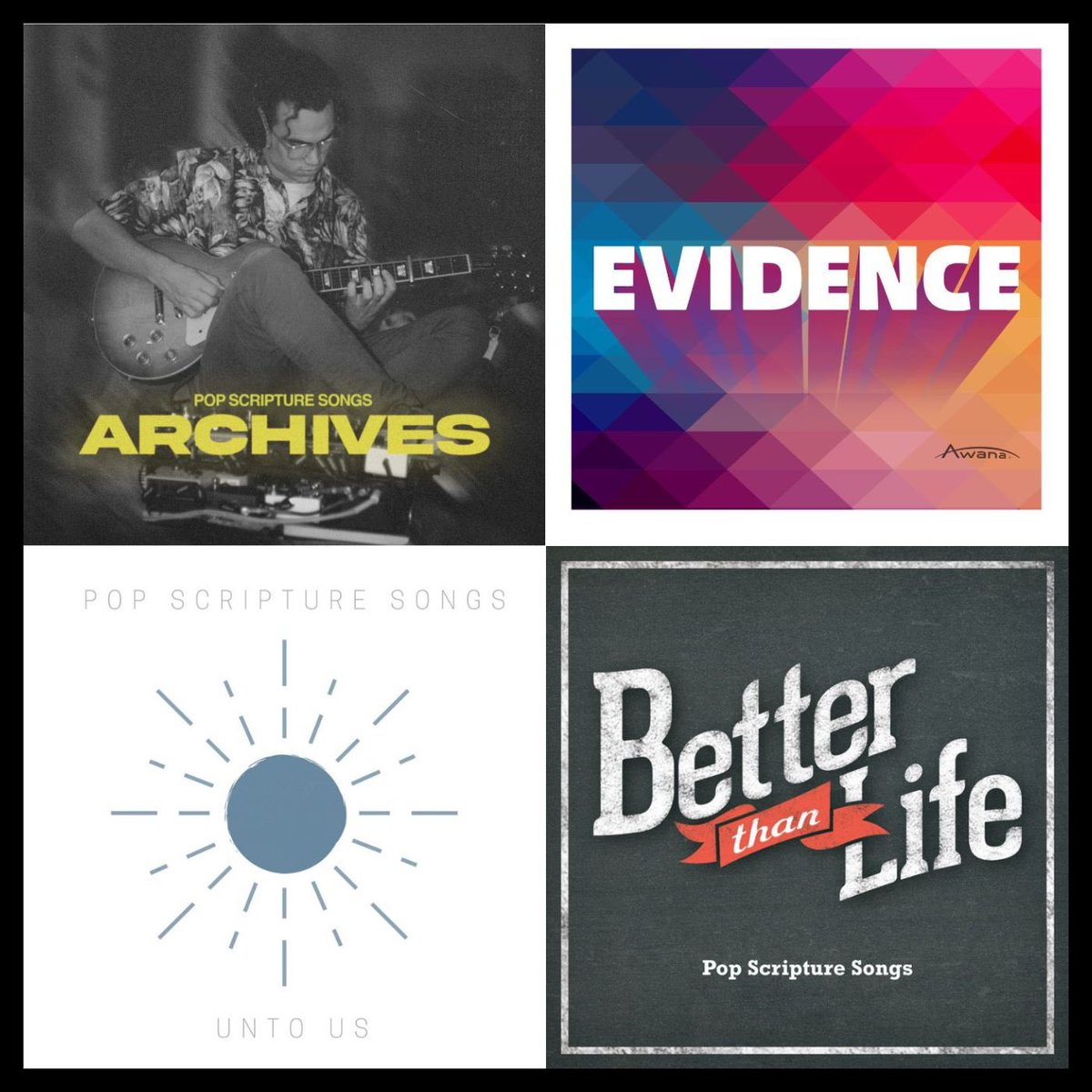 Pop_Scripture's tweet image. You can find our four albums on most any streaming service! “Words to live by. Music to learn by.” #bibleverses #bible #scripture #scripturememory #scripturememorization #popscripturesongs