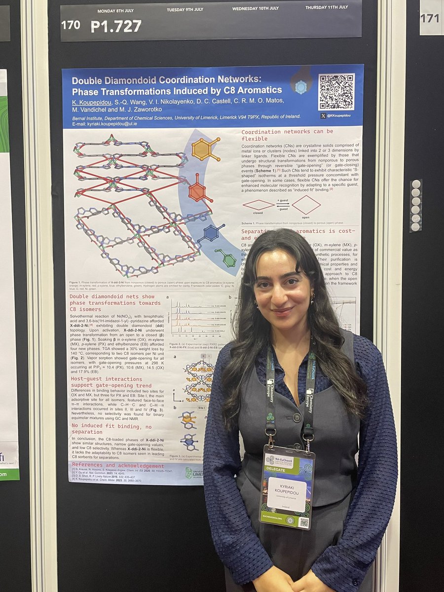 Supramolecular chemistry and structural flexibility? Join me at poster P1.727 for a deep dive. #ECC9 <a href="/EuChemS_Congres/">10th EuChemS Chemistry Congress</a> <a href="/ChemicalSciUL/">Chemical Sciences UL</a>