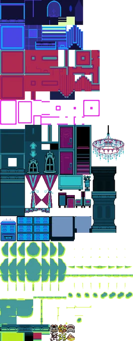 deltarune chapter 2 tilesets but only what's used  