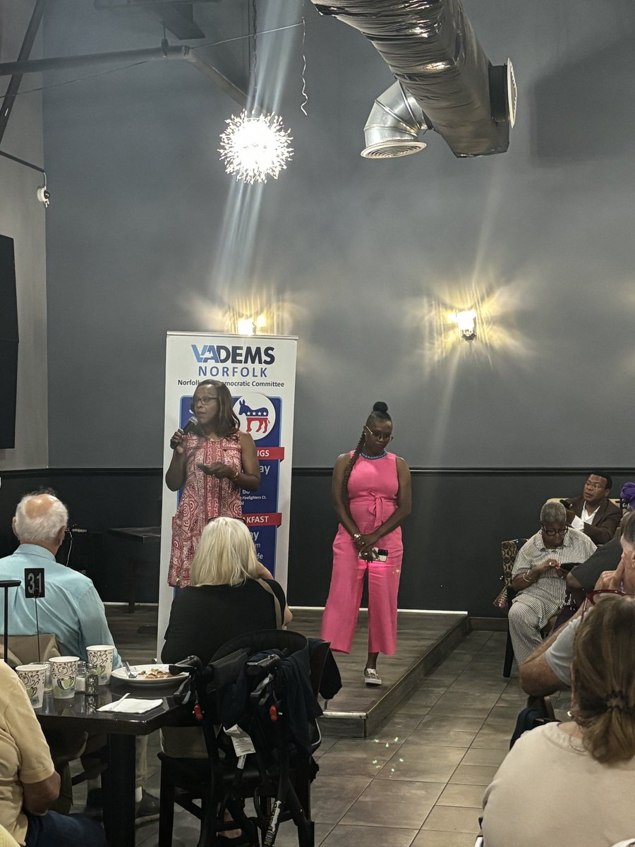 AWGNorfolk's tweet photo. Exciting morning at the Democratic Breakfast! 🍳 A wonderful time for legislators and locals to come together, engage civically, and enjoy some delicious food by @bossqueenssoulcafe . Join us on the first Saturday of every month for unity and great conversations!
#NorfolkSenator https://t.co/pWKP8EFGW8