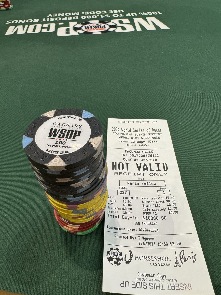 FSpadexx's tweet photo. 💵Sorteo 1% Main Event 10k🥳
WSOP 2024

Para participar:
1️⃣ Dar MG y RT a este tweet.
2️⃣ Seguir mi cuenta 
3️⃣ Etiquetar 2 amigos

Seguí la acción aqui👇 https://t.co/nYcNP6CUmR