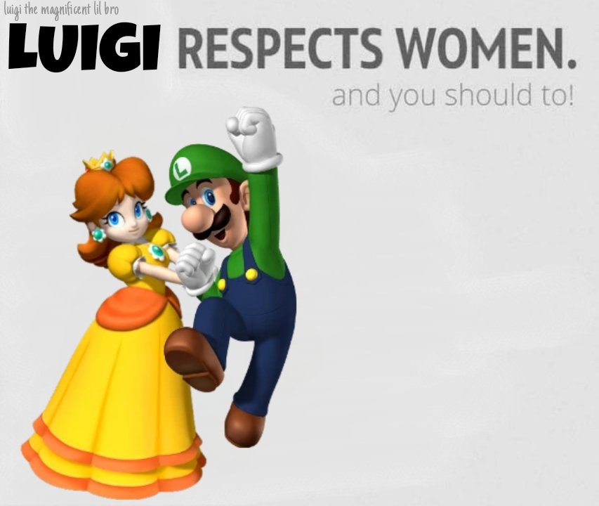 JosephBazemore4's tweet photo. "Luigi Respects Women" https://t.co/YjyFYWGzUu