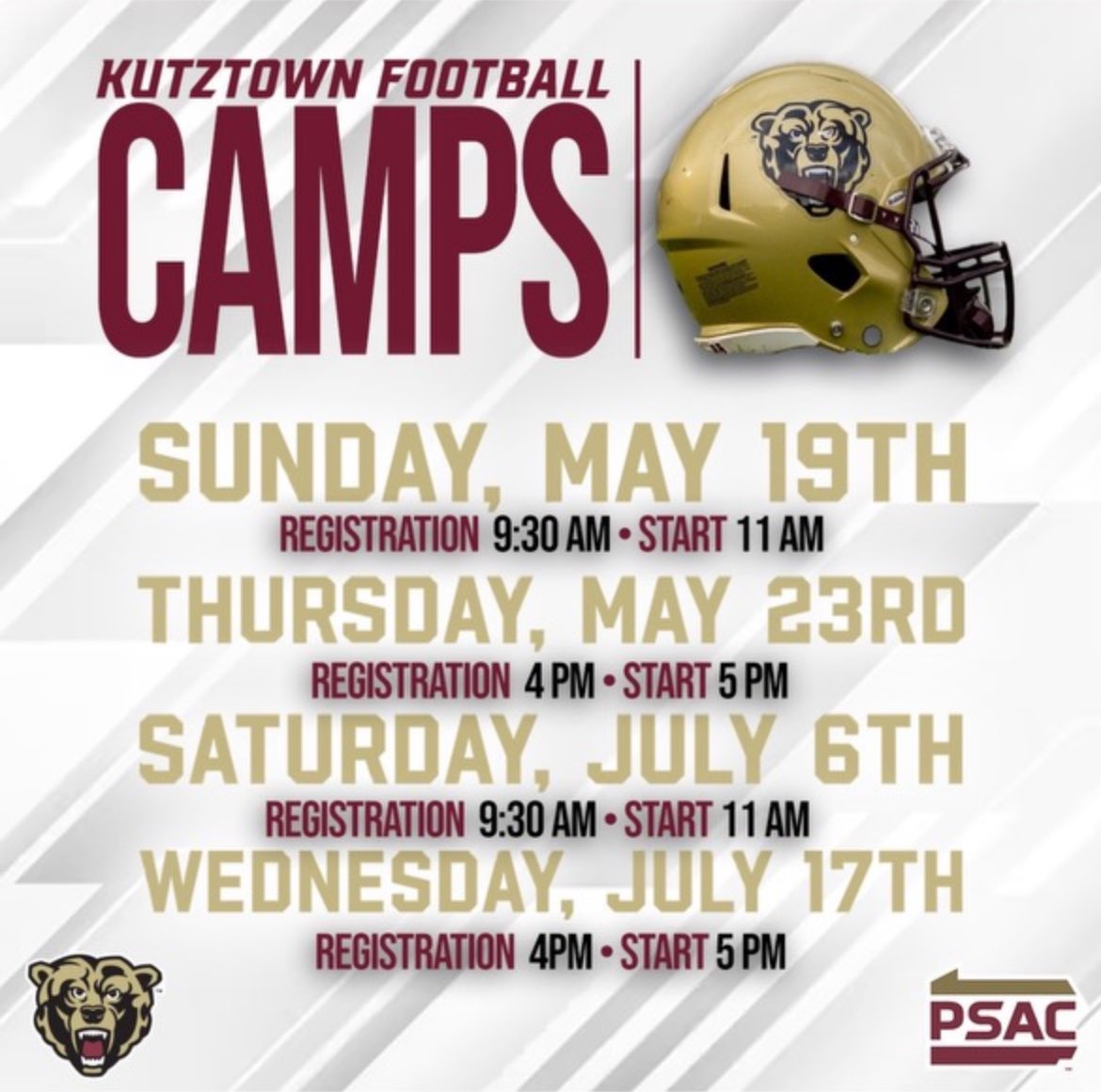 Thank you <a href="/KUBearsFootball/">Kutztown Football 🐻</a> for having me out today. I had a great time with the players and coaches.