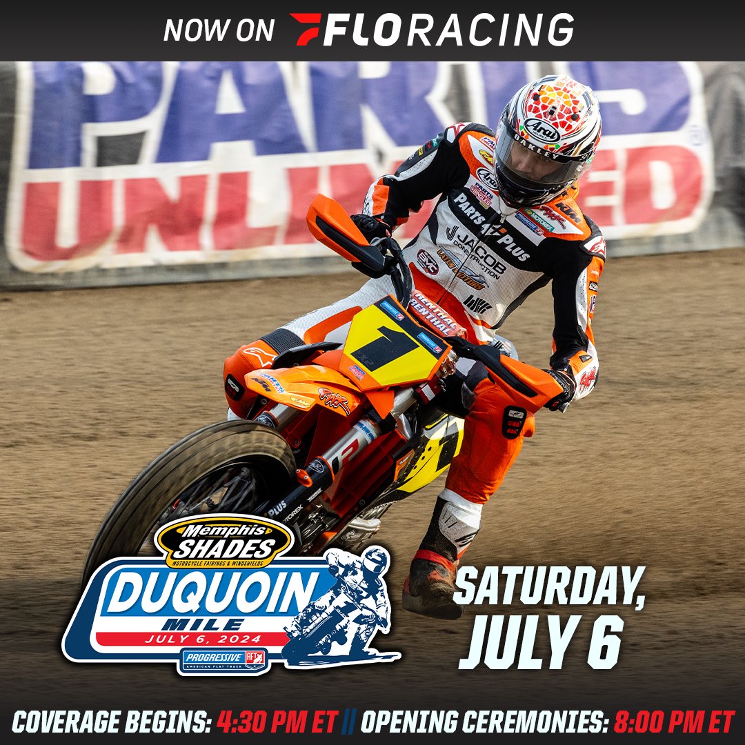 First mile of the year today. Time to get lowwww

flosports.link/2024aft

FloRacing American Flat Track
#duquoinmile #ProgressiveAFT
