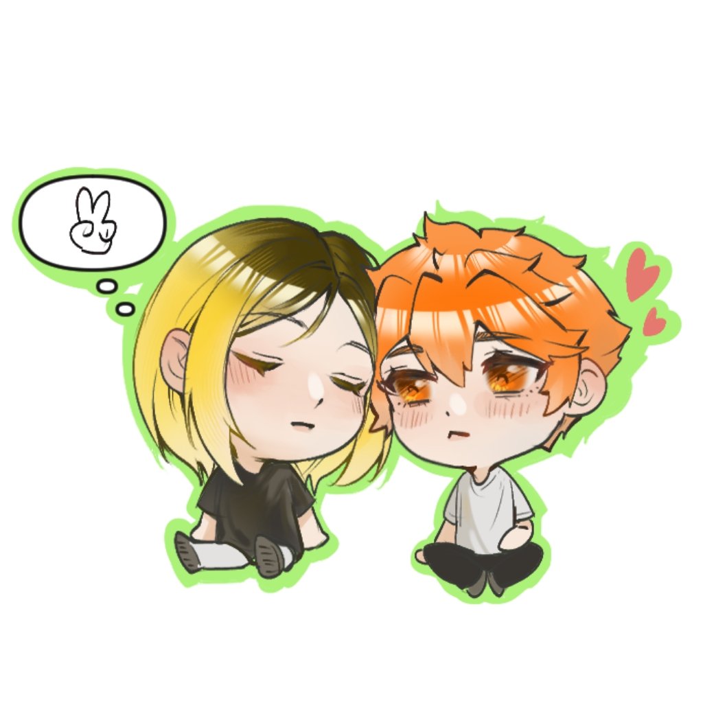 #研日 
装睡的研磨和害羞的日向