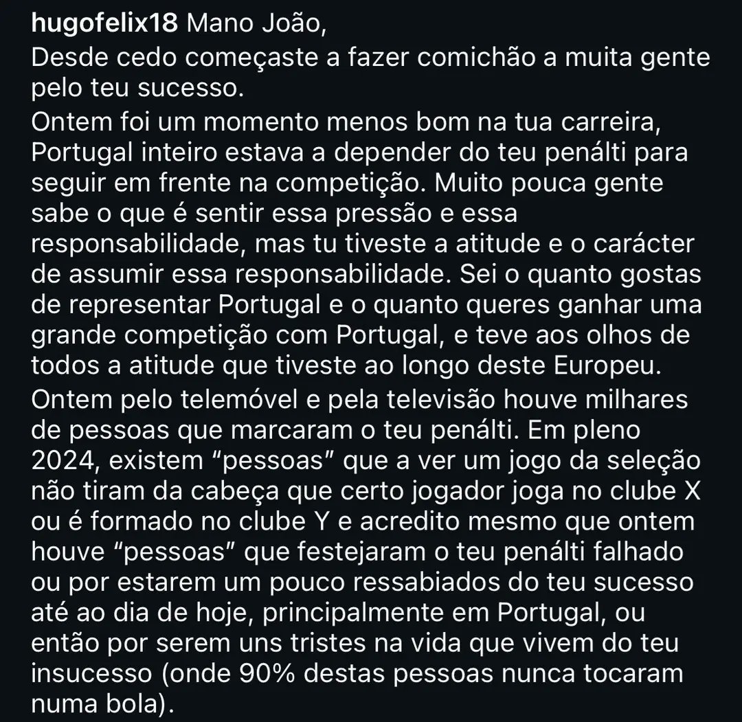 CabineSport's tweet photo. Hugo Félix sai em defesa de João Félix: "Desde cedo começaste a fazer comichão a muita gente pelo teu sucesso" https://t.co/JV0PxaKVPF