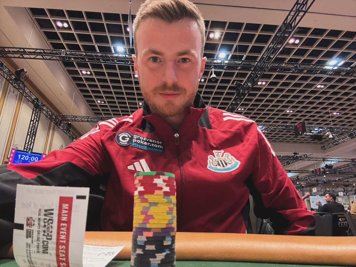 It’s that time of year. WSOP $10k Main Event! 

Very fortunate to play this event and represent <a href="/GrosvenorPoker/">Grosvenor Poker</a> 

Let’s win the $12m first prize. ♠️♥️♣️♦️

#WSOP #poker #NUFC