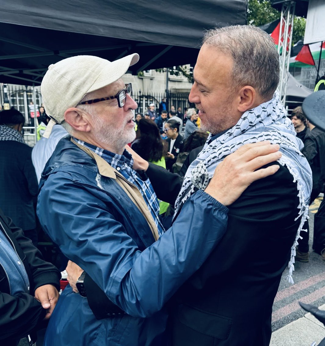 Husam Zomlot (@hzomlot) on Twitter photo Today at the London national demo for #Palestine. Congratulations to my dear friend <a href="/jeremycorbyn/">Jeremy Corbyn</a> for winning the trust of the people of Islington North again✌🏽 Today at the London national demo for #Palestine. Congratulations to my dear friend <a href="/jeremycorbyn/">Jeremy Corbyn</a> for winning the trust of the people of Islington North again✌🏽