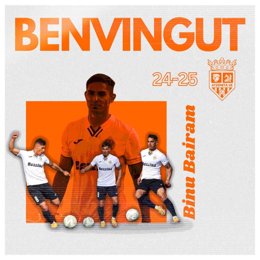 Atzeneta_UE's tweet image. 𝗖𝗢𝗠𝗨𝗡𝗜𝗖𝗔𝗧 𝗢𝗙𝗜𝗖𝗜𝗔𝗟: 𝗕𝗶𝗻𝘂 𝗕𝗮𝗶𝗿𝗮𝗺

El lateral dret arriba procedent del #HiberniansFC.

Seguretat i consistència per a la saga de l&apos;#AtzenetaUE🔝⚔️

Benvingut, Binu! 

➡️ atzenetaue.com/2024/07/06/bin…

#UnPobleUnEquip 🧡